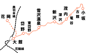小坂鉄道路線図