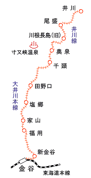 大井川鉄道路線図