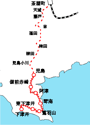 下津井電鉄路線図